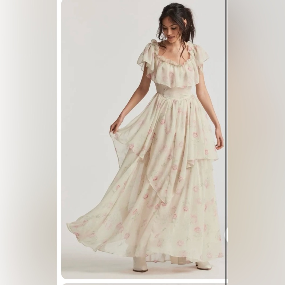 LoveShackFancy Noni Floral Maxi Dress